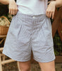 Harvest shorts, navy seersucker