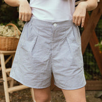 Harvest shorts, navy seersucker