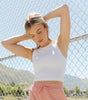 High neck tank, white