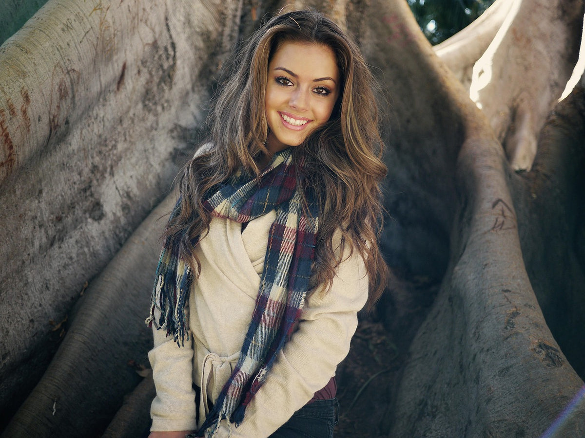 Lambswool Plaid Scarf