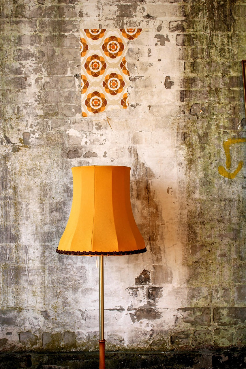 Teak Tripod Floor Lamp