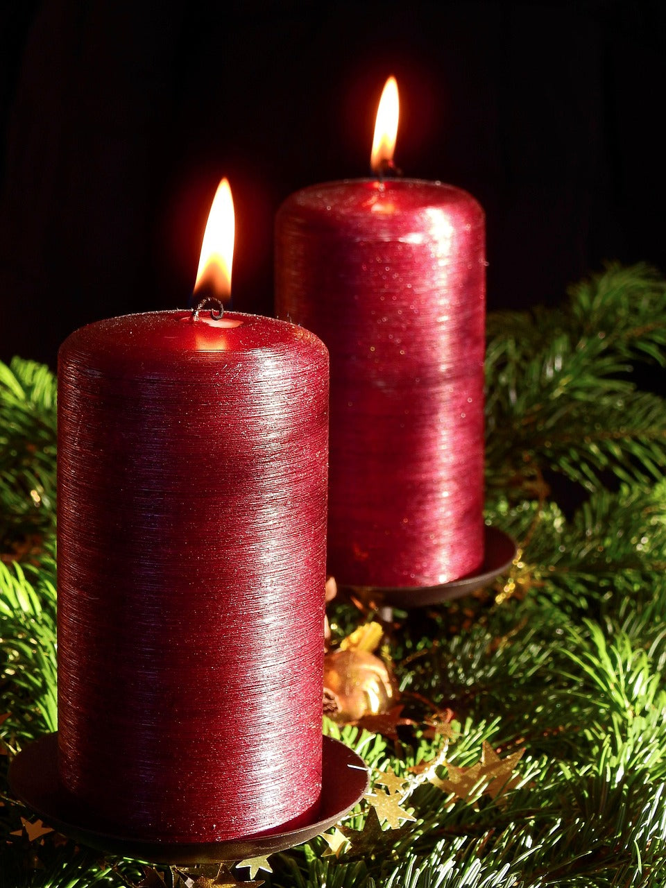 Flameless LED Pillar Candles, Set of 3
