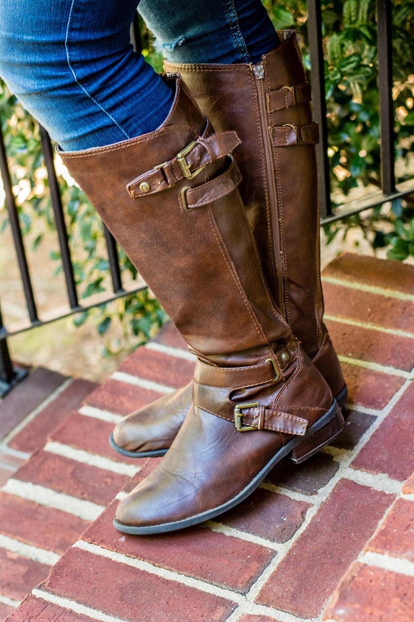 Leather Knee-High Boot