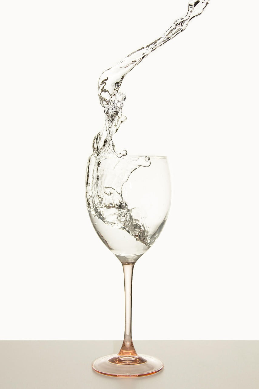 Ribbed Wine Glasses, Set of 4