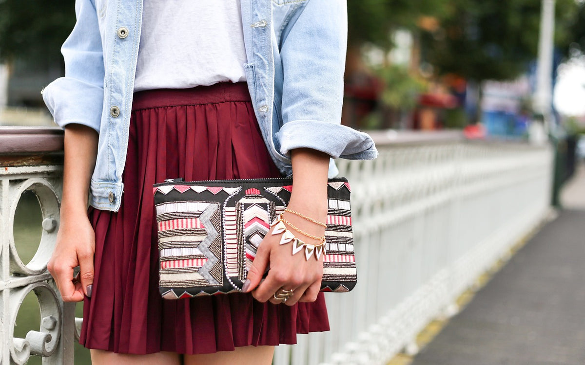 Satin Pleated Midi Skirt
