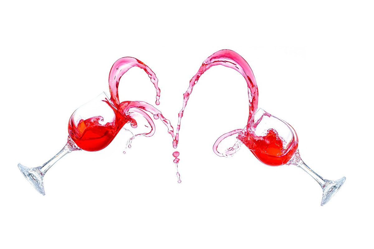 Ribbed Wine Glasses, Set of 4
