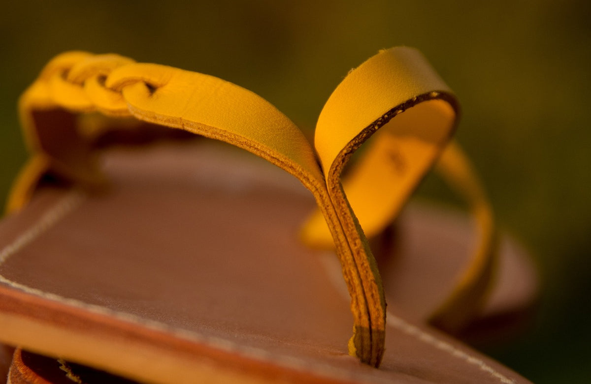 Woven Leather Slide