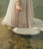 Satin Pleated Midi Skirt
