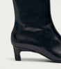 Ambar Rift Black Leather Ankle Boots
