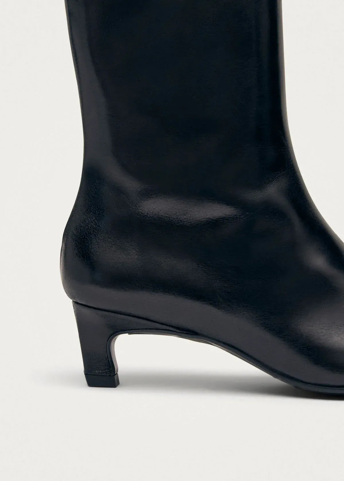Ambar Rift Black Leather Ankle Boots