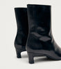 Ambar Rift Black Leather Ankle Boots