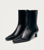Ambar Rift Black Leather Ankle Boots