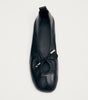 Rosalind Black Leather Ballet Flats