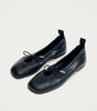 Rosalind Black Leather Ballet Flats