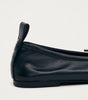 Rosalind Black Leather Ballet Flats