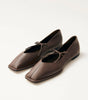 Sway Chestnut Brown Leather Ballet Flats