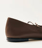Sway Chestnut Brown Leather Ballet Flats