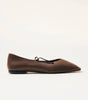 Sway Chestnut Brown Leather Ballet Flats