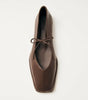 Sway Chestnut Brown Leather Ballet Flats