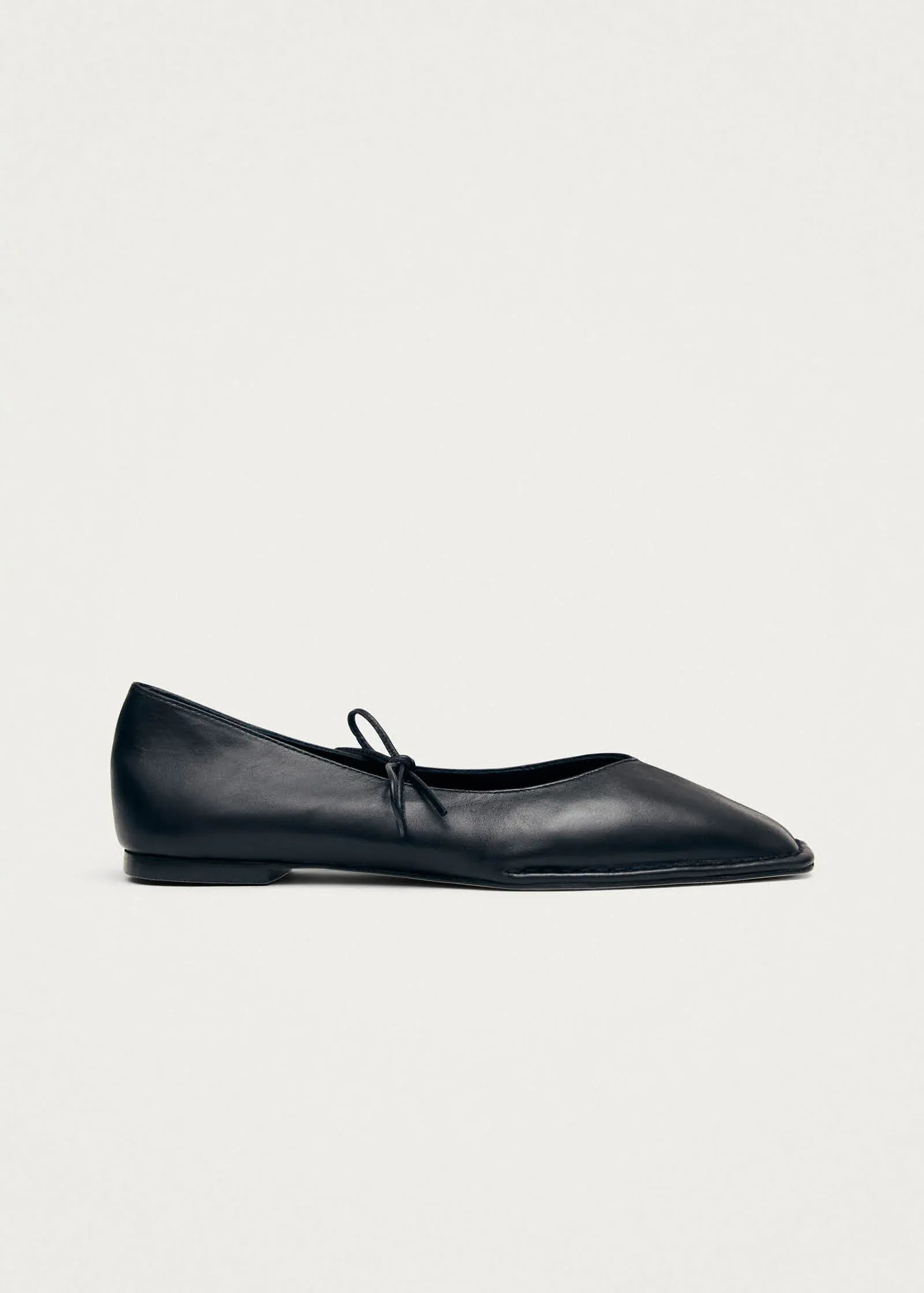 Sway Black Leather Ballet Flats