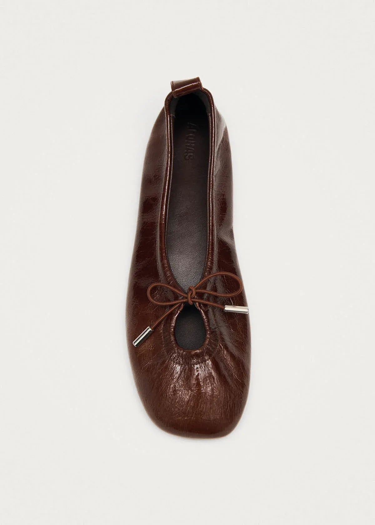 Rosalind Patent Brown Leather Ballet Flats