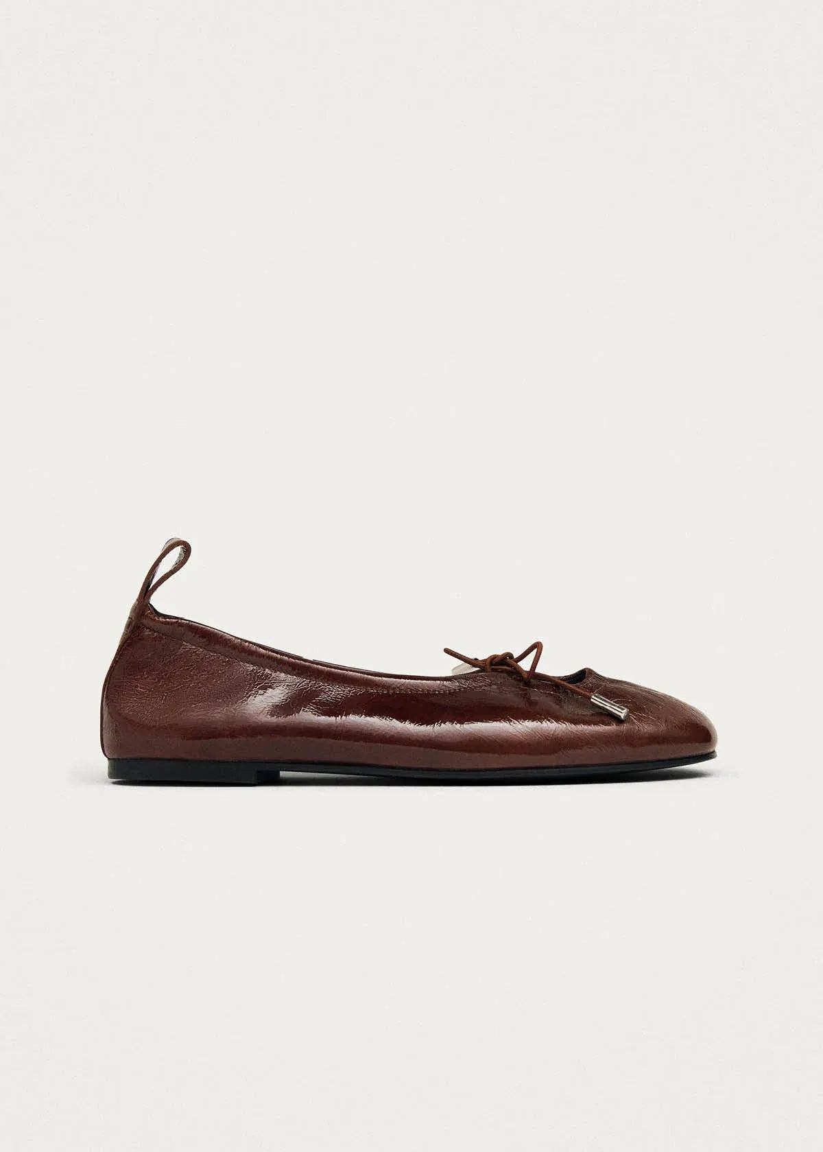 Rosalind Patent Brown Leather Ballet Flats