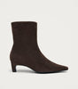 Ambar Suede Brown Leather Ankle Boot
