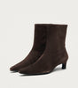 Ambar Suede Brown Leather Ankle Boot