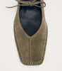 Sway Suede Khaki Leather Ballet Flats