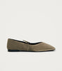 Sway Suede Khaki Leather Ballet Flats