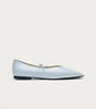 Sway Blue Leather Ballet Flats