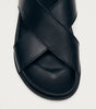 Nico Black Leather Sandals