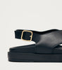 Nico Black Leather Sandals