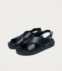 Nico Black Leather Sandals