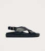 Nico Black Leather Sandals