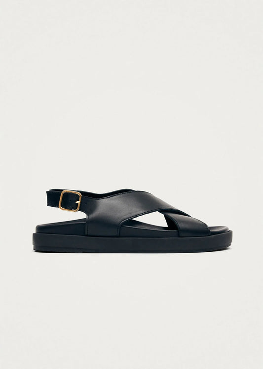 Nico Black Leather Sandals