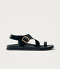 Siren Onix Black Leather Sandals
