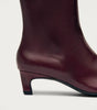 Ambar Rift Burgundy Leather Ankle Boots