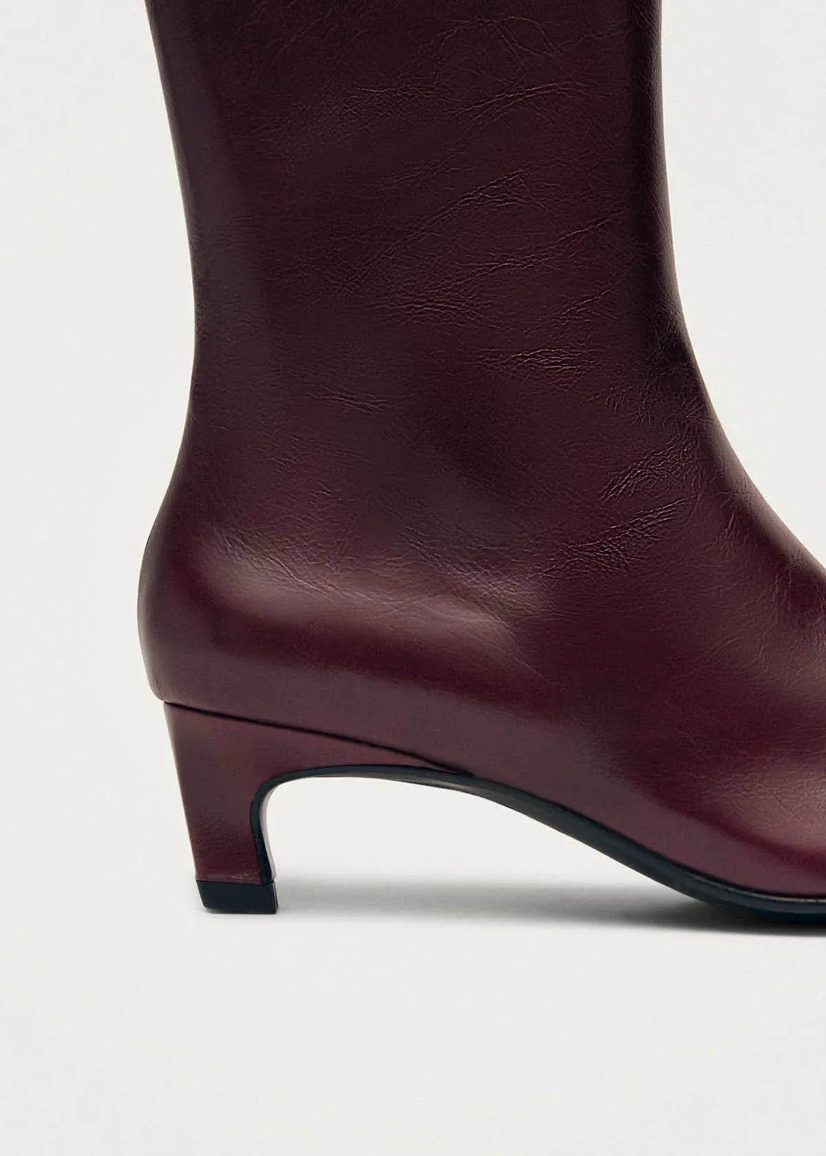 Ambar Rift Burgundy Leather Ankle Boots