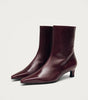 Ambar Rift Burgundy Leather Ankle Boots