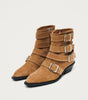 Eras Suede Tan Leather Ankle Boots