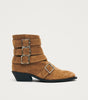Eras Suede Tan Leather Ankle Boots