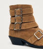 Eras Suede Tan Leather Ankle Boots