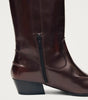 Chase Brushed Burgundy Leather Boots