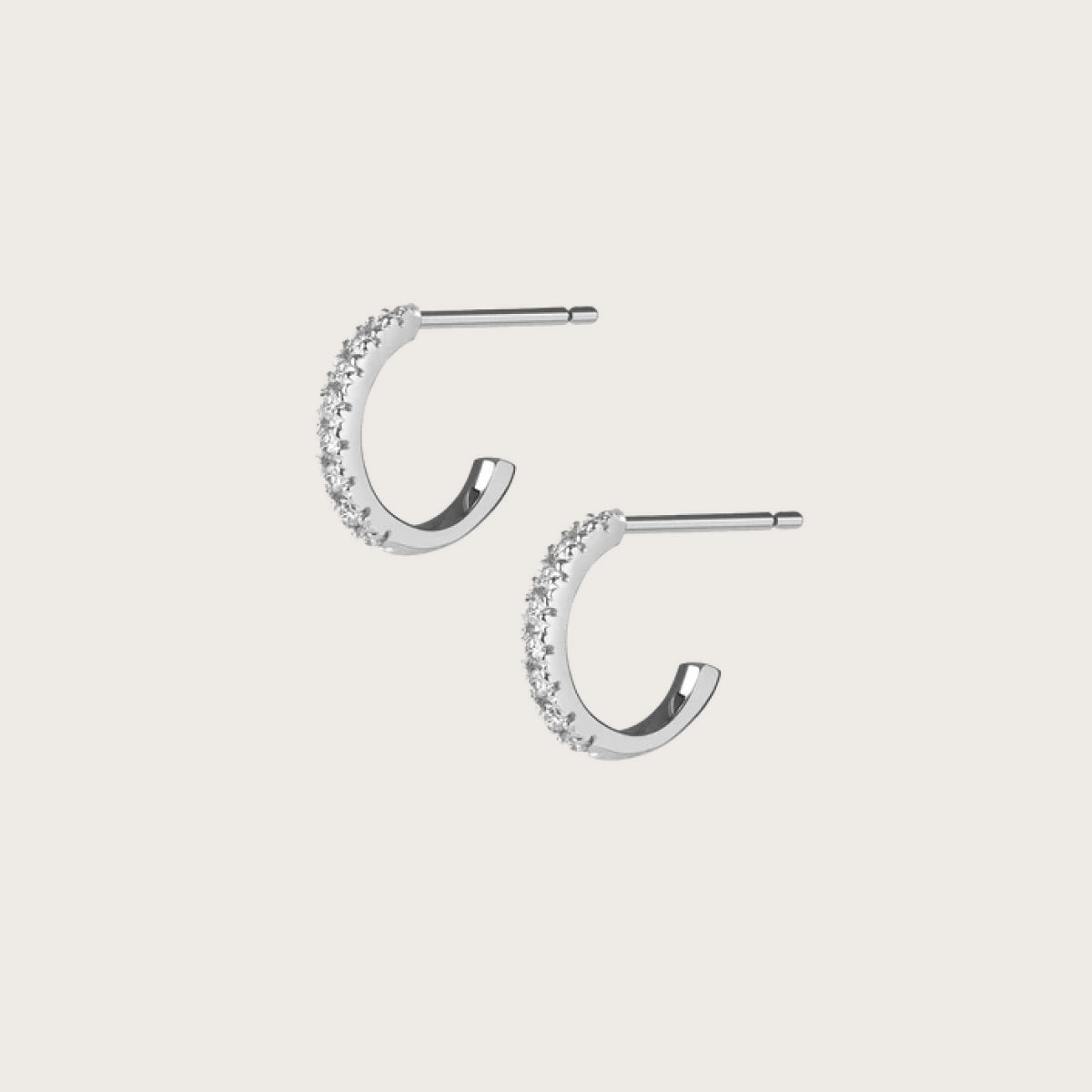 Diamond huggie earrings