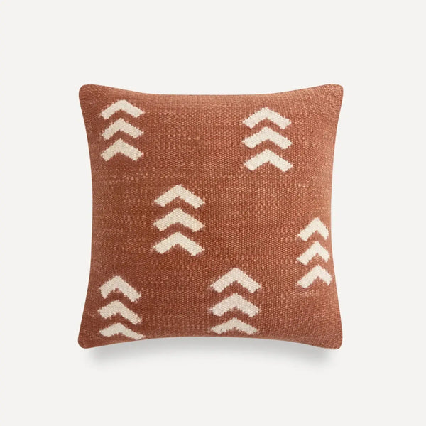 Chevron hand-tufted pillow