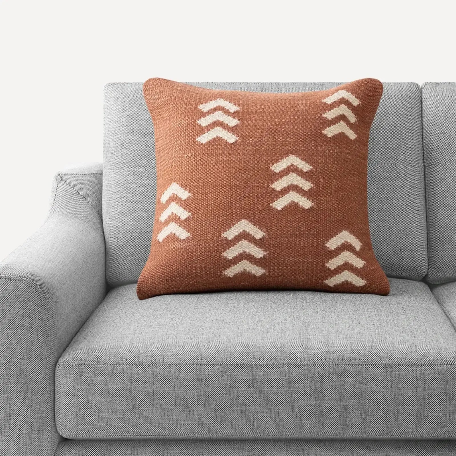 Chevron hand-tufted pillow