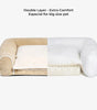 Deluxe flannel double-layer orthopedic dog sofa bed