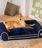 Deluxe flannel double-layer orthopedic dog sofa bed