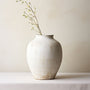 Ceramic decor oval vase clay